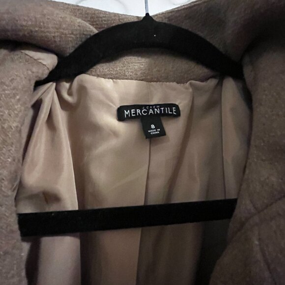J. Crew Mercantile Camel Wool Blend Coat Size 8 - Picture 2 of 4